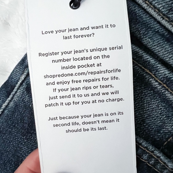 NWT- RE/DONE Originals x Revolve High Rise Ankle Crop || Style# 190-3WHRAC - Picture 10 of 14